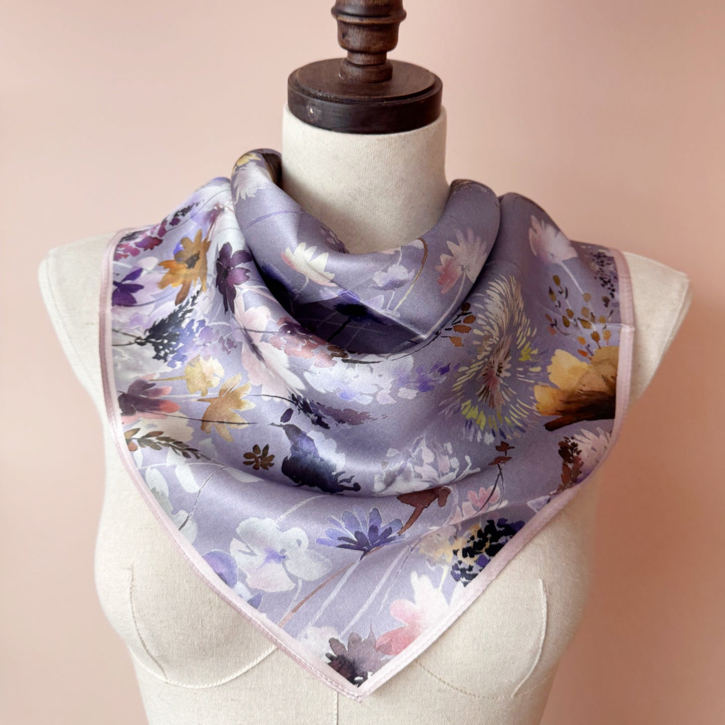 Meadow Floral Silk Neck Scarf | Silk Summer Neck Wrap
