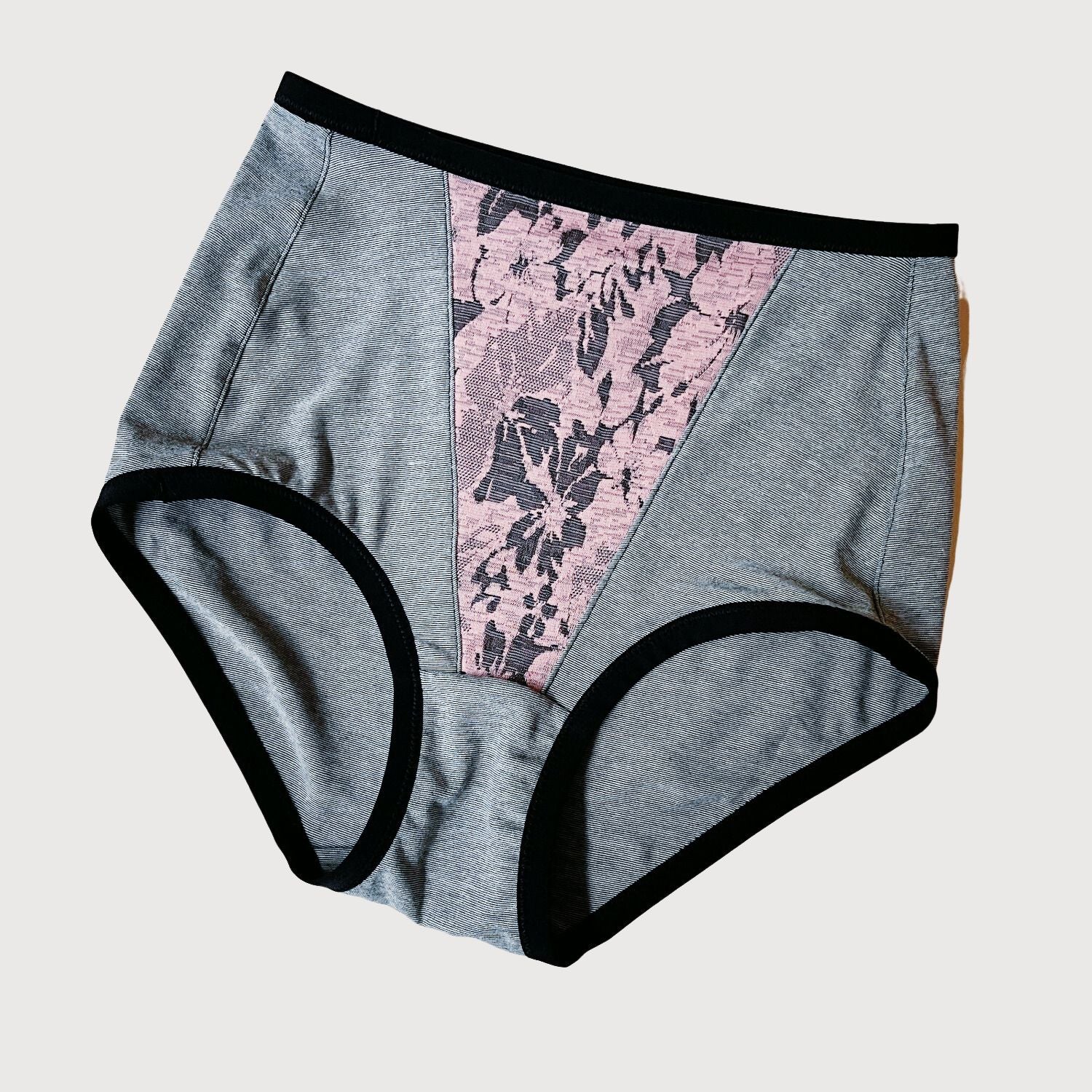 grey lace underwear brief made in Canada