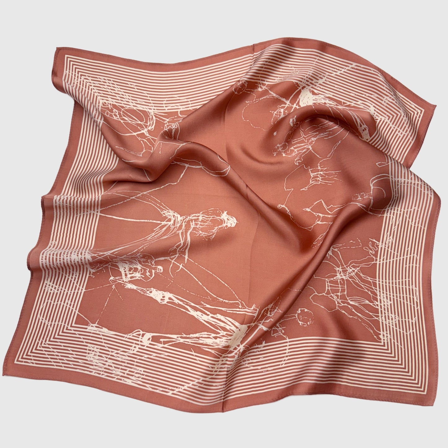 Blush Rose Silk Neck Scarf | Silk Bandana Neck Wrap