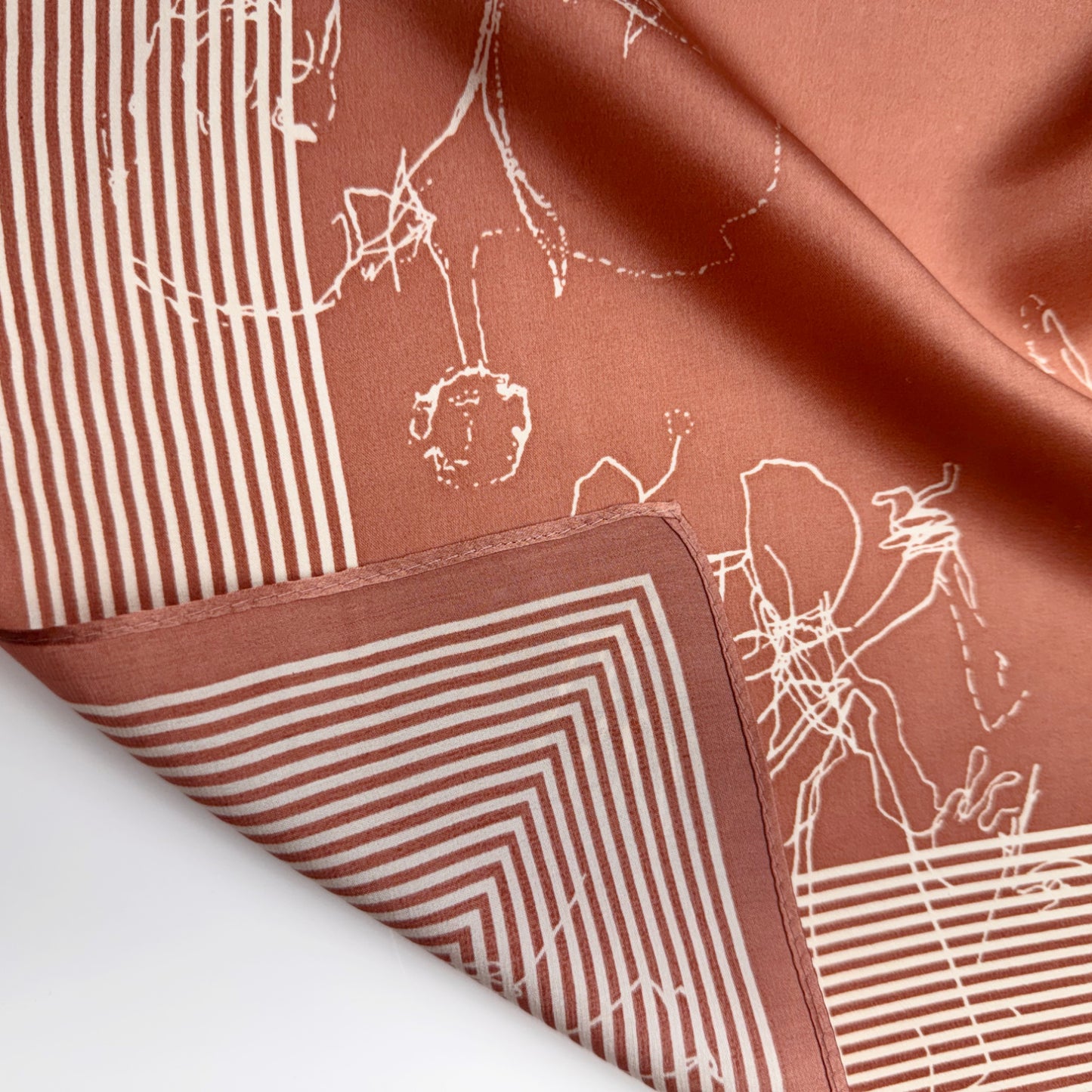 Blush Rose Silk Neck Scarf | Silk Bandana Neck Wrap