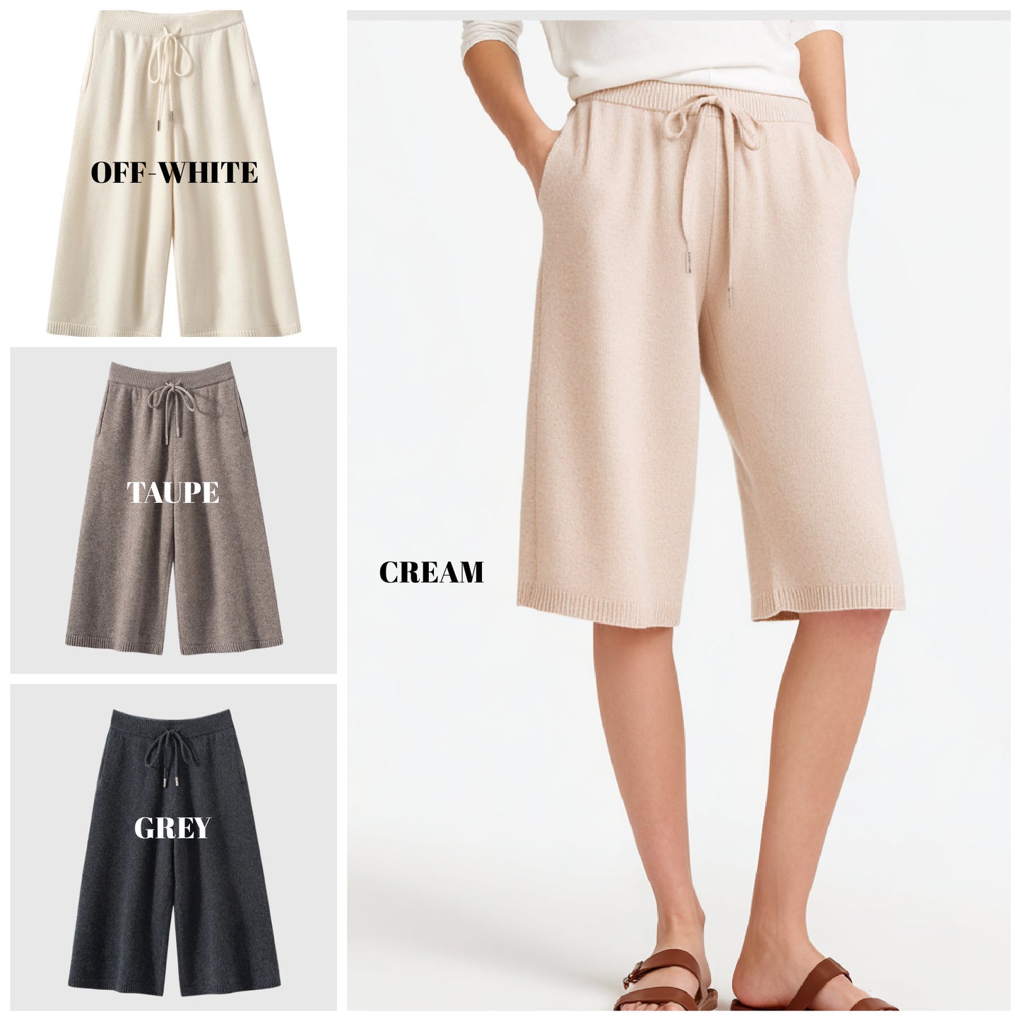 Long Cashmere Shorts | Women’s cashmere knitwear