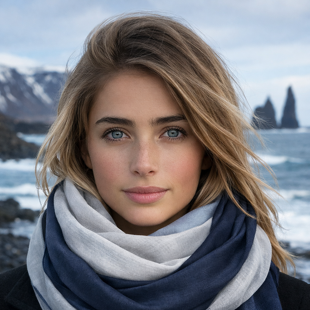 Neptune Scarf Silk Wool | Gradient Ombré Scarf