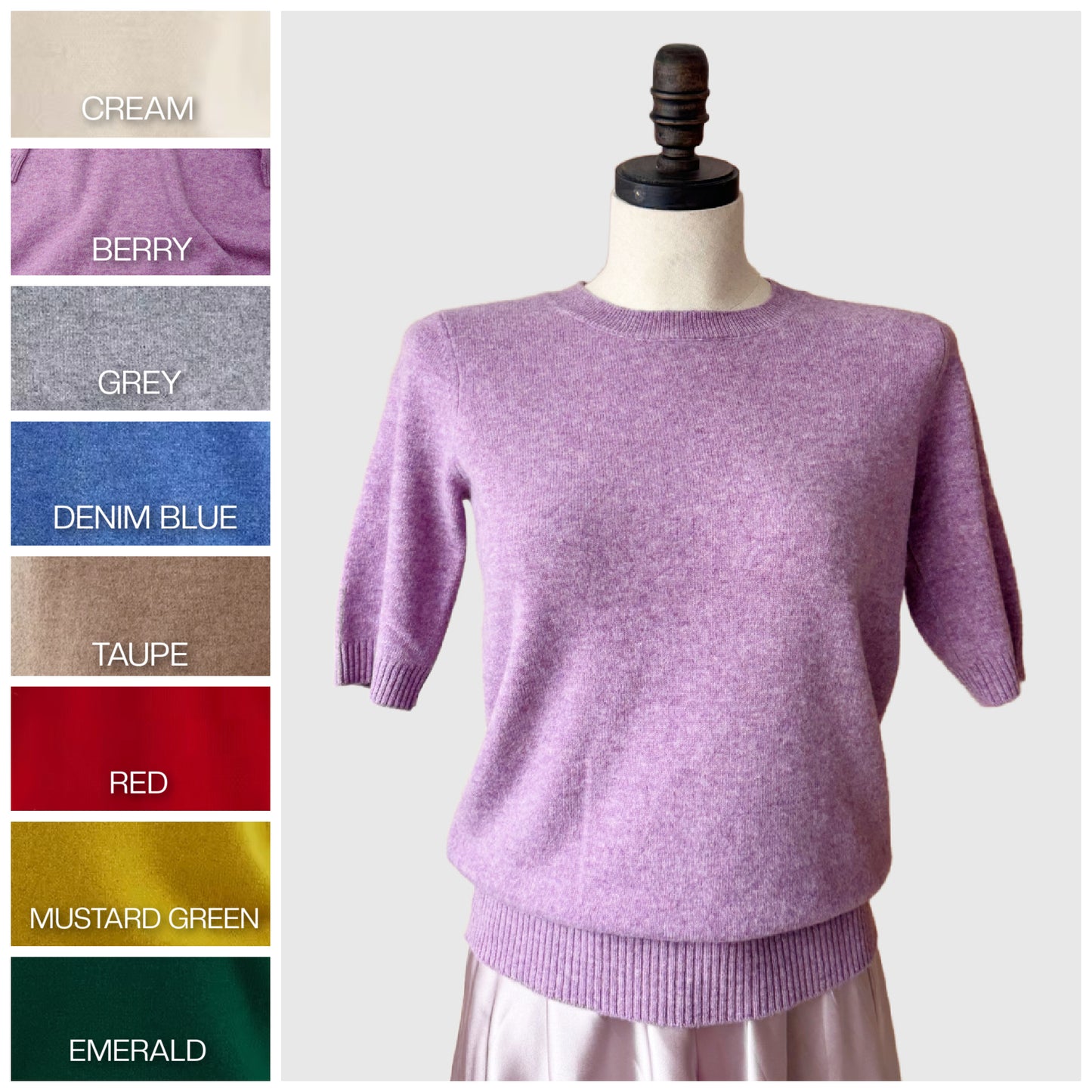 Crewneck wool women's top | 12 Colors | Women’s merino knitwear