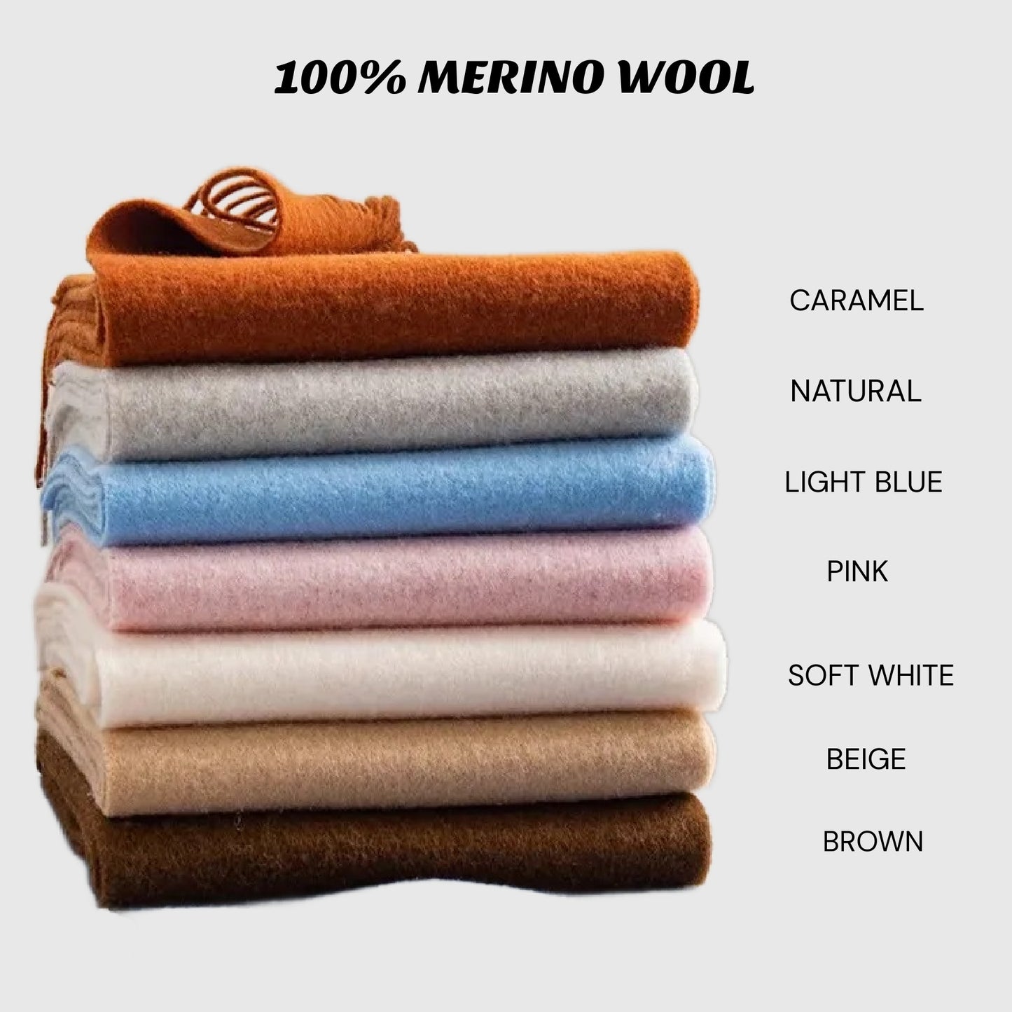 Felted Merino Wool Scarf | 8 Colors | Clearance