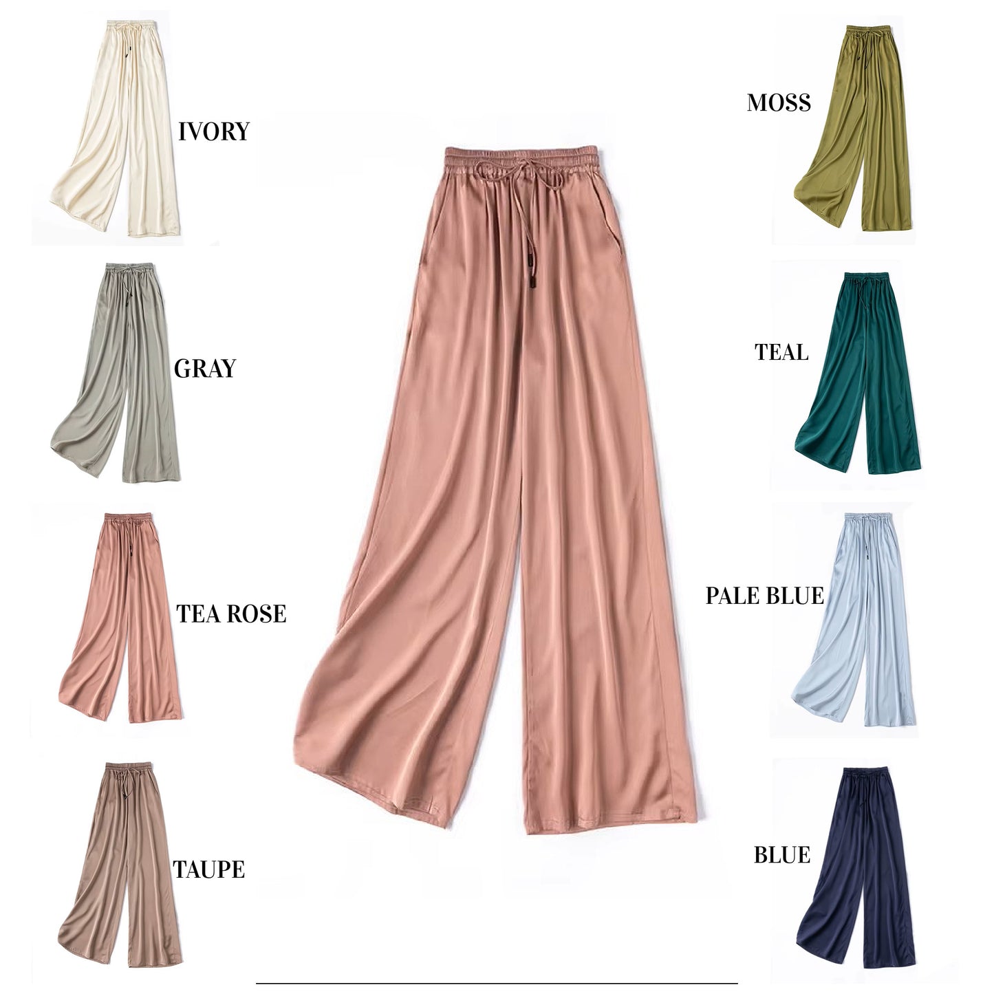 Natural Silk Lounge Pants | 9 Colors | Women’s loungewear