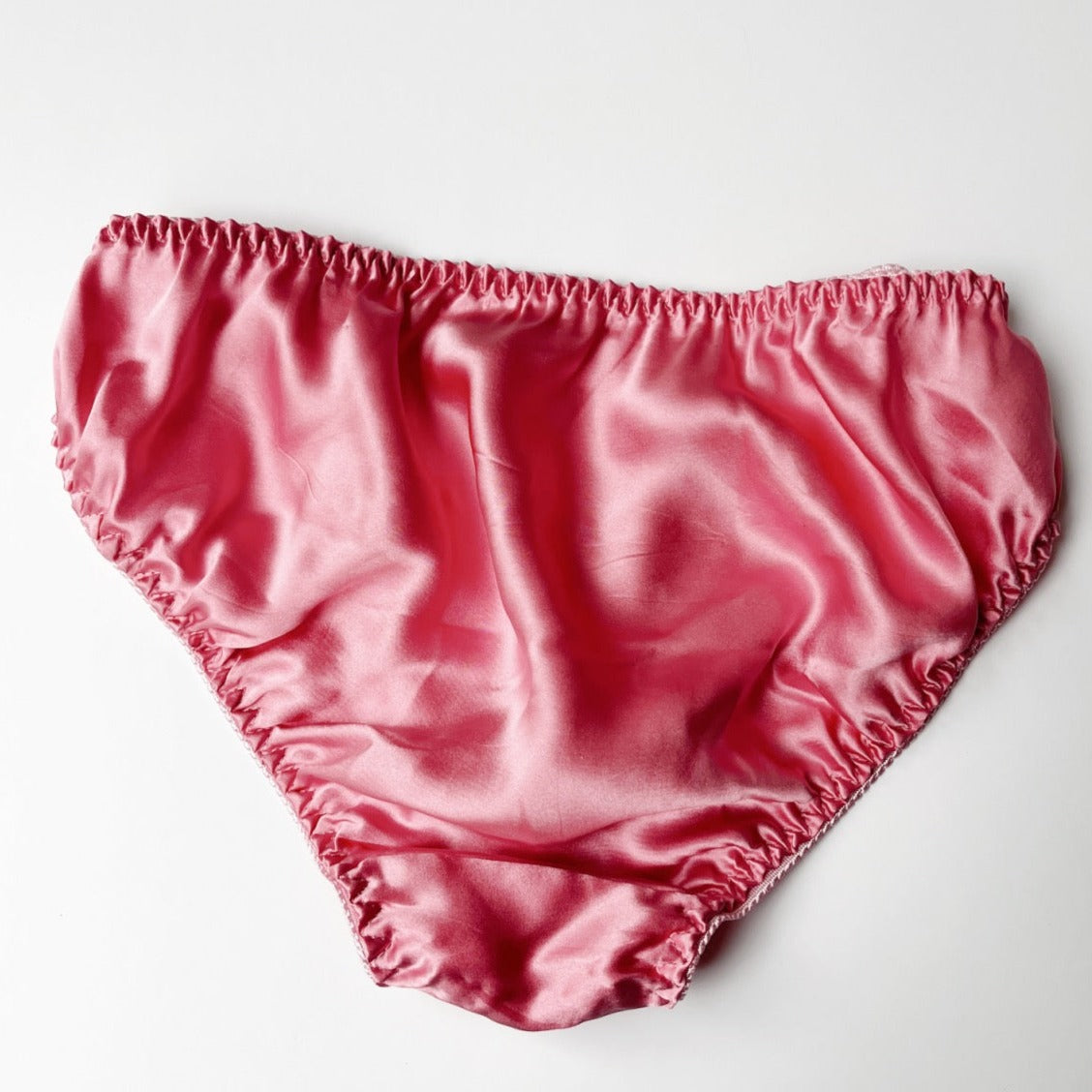 pink red pure silk underwear for women, silk panties, made in Canada silk lingerie and apparel