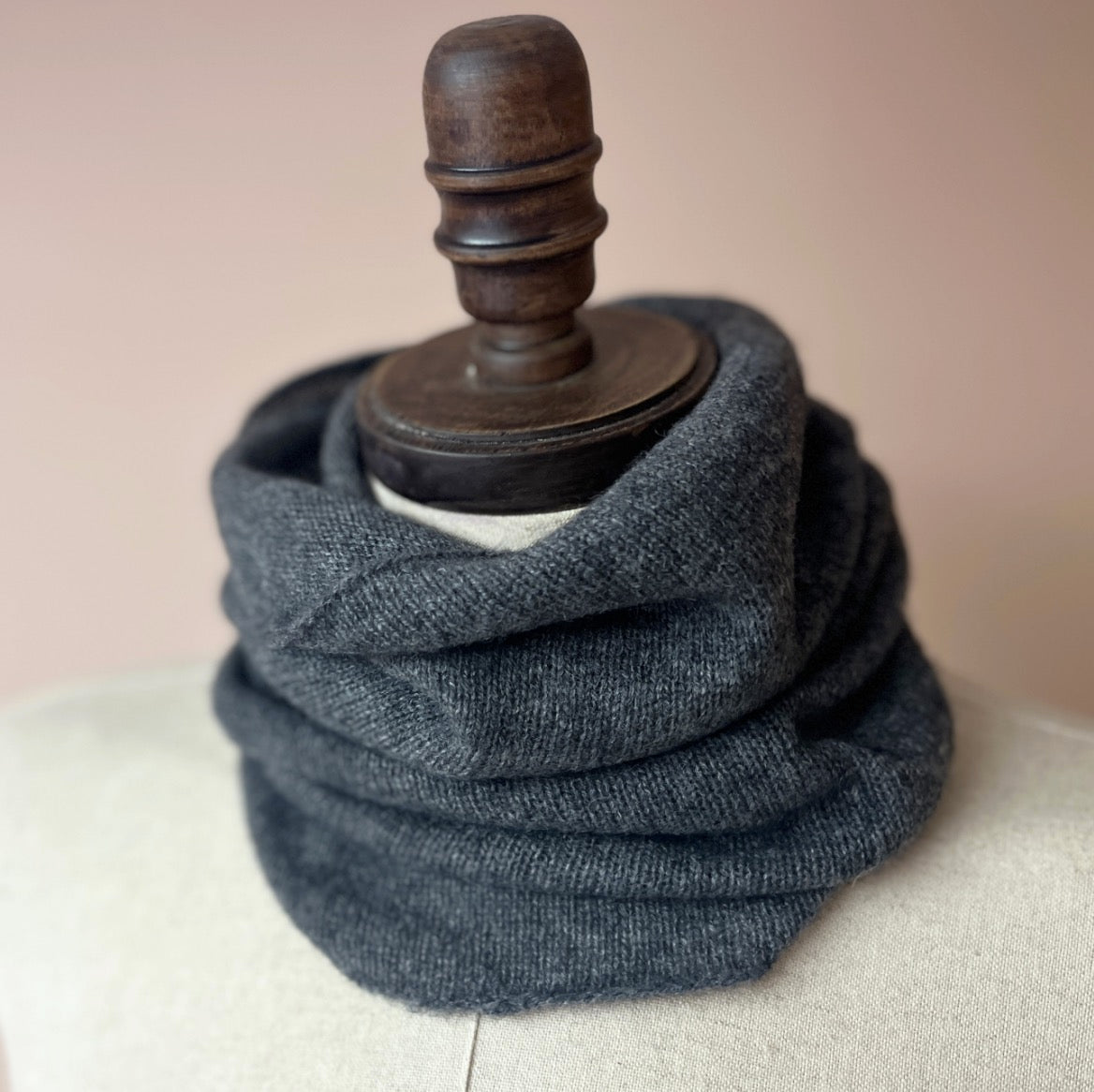 100% Cashmere knit circle scarf | Cashmere winter accessories