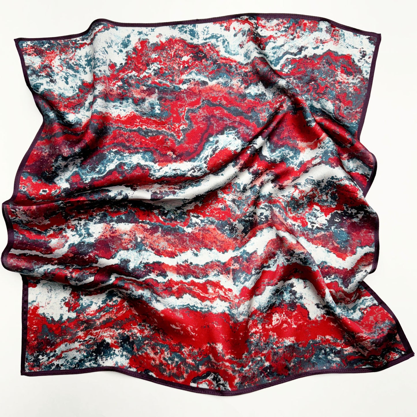 Shop luxury Pure Silk Wrap, Authentic Silk Navy Burgundy Headband, Silk Kerchief, Silk Hair Wrap, Contemporary Silk Shawl | | Blossom of Eden by Econica
