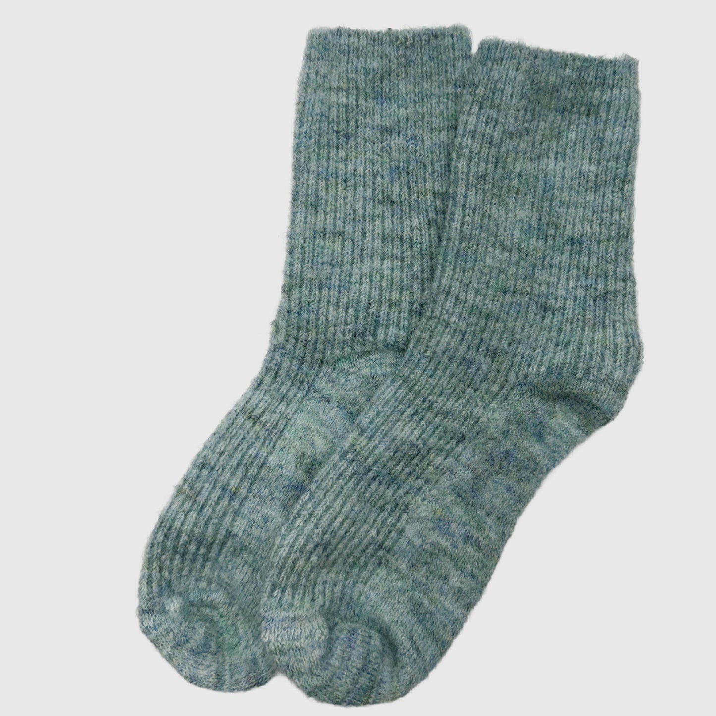 green alpaca wool socks