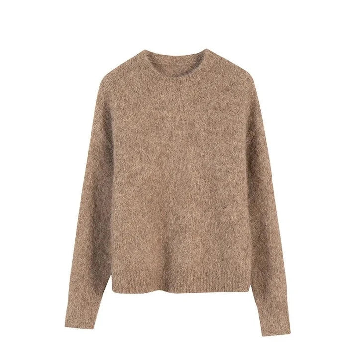 beige alpaca wool sweater