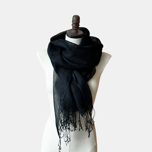 oversized linen scarf