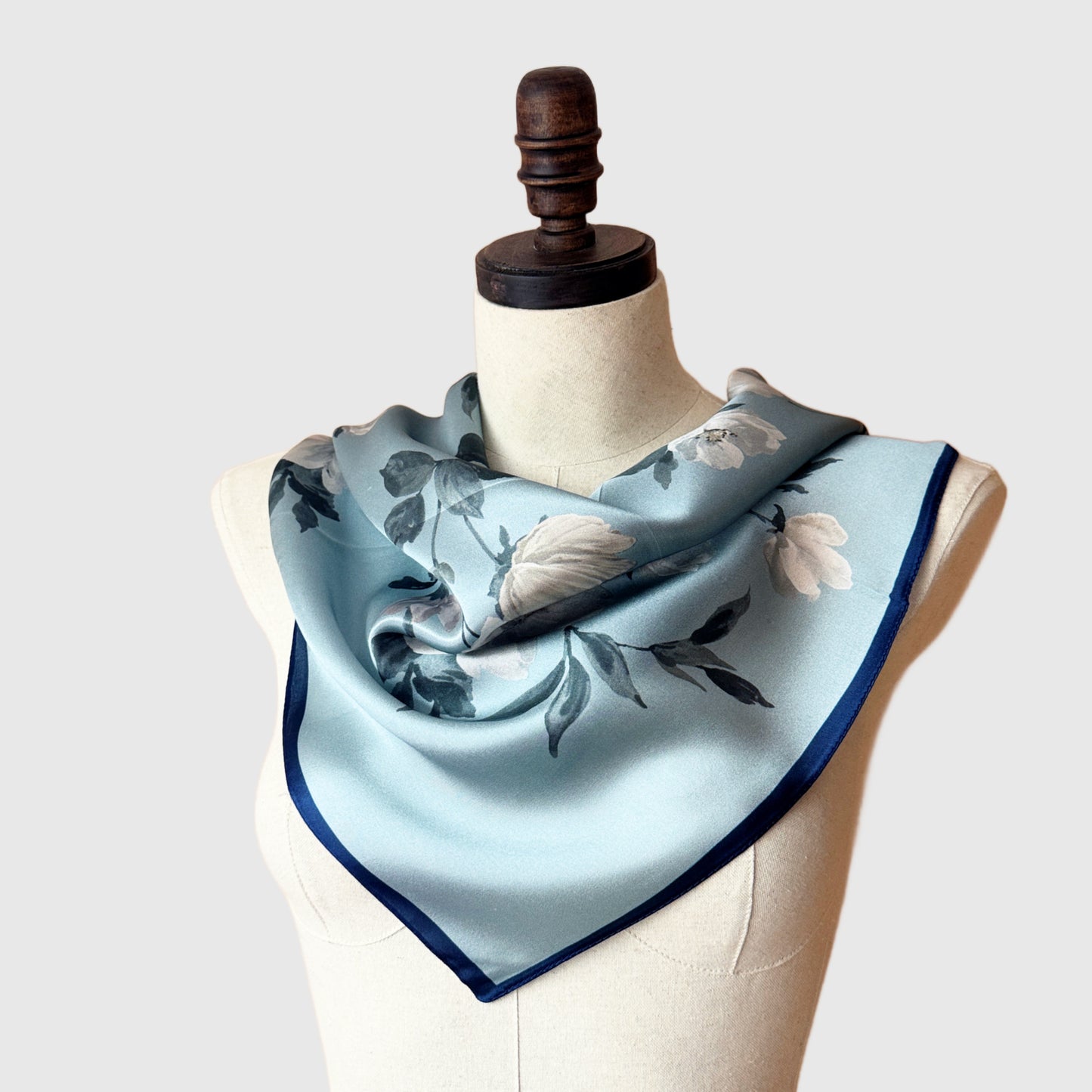 Cool Pastel Floral Silk Neck Scarf | Silk Necktie