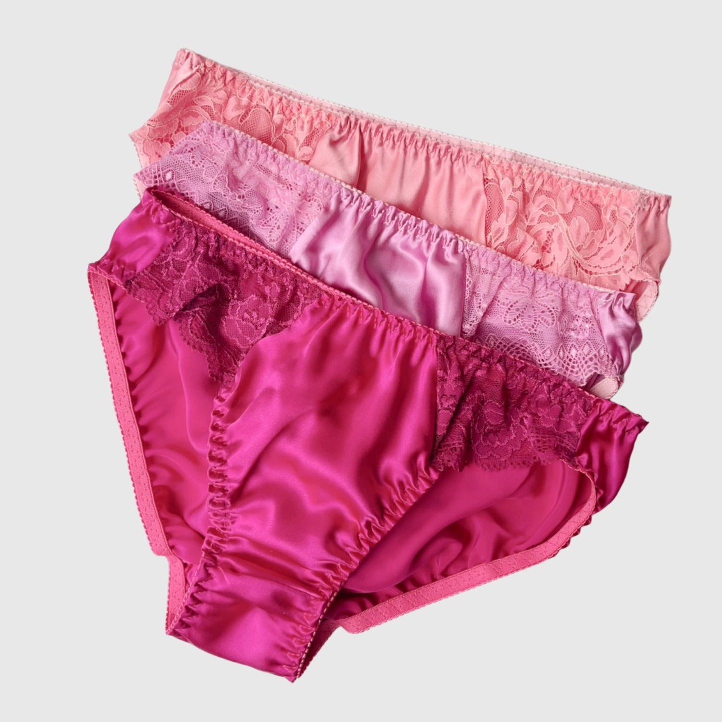 Pink, red silk underwear for women, silk panties, made in Canada silk lingerie and apparel