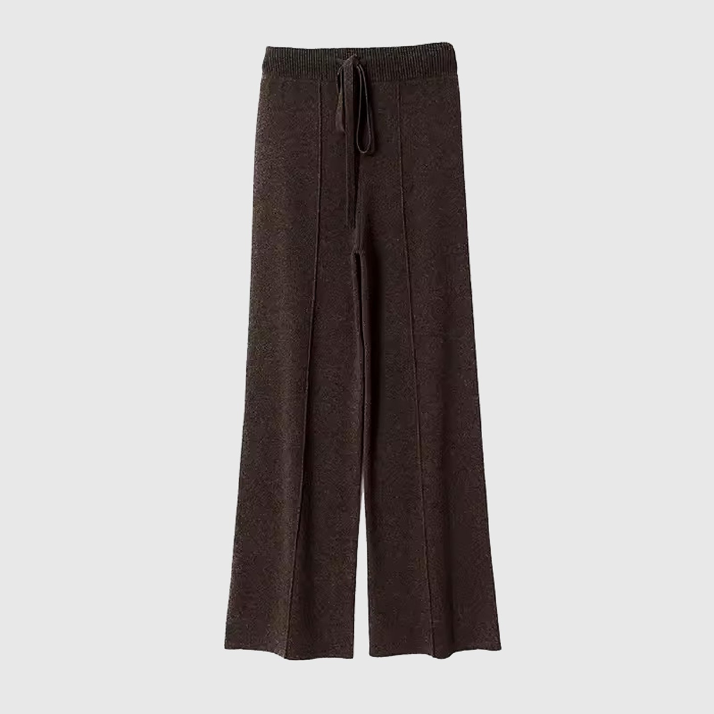 Wide leg drawstring pants | Women's merino wool casual clothing