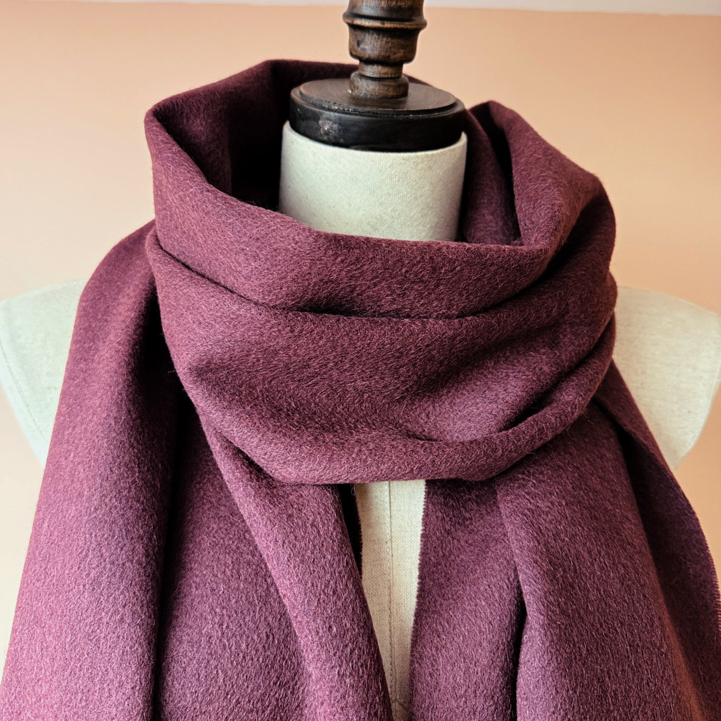 Long Merino Wool Scarf | Warm scarf with tassels | 4 Colors