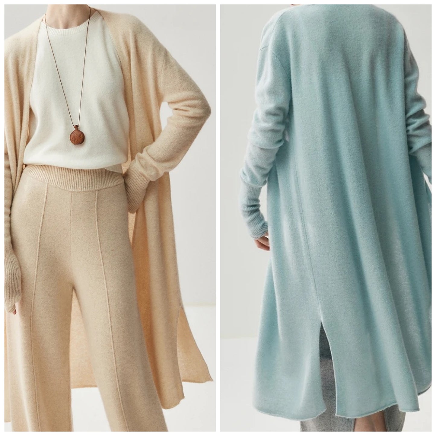 Long Cashmere Cardigan Open Style | 4 Colors | Women’s cashmere knitwear