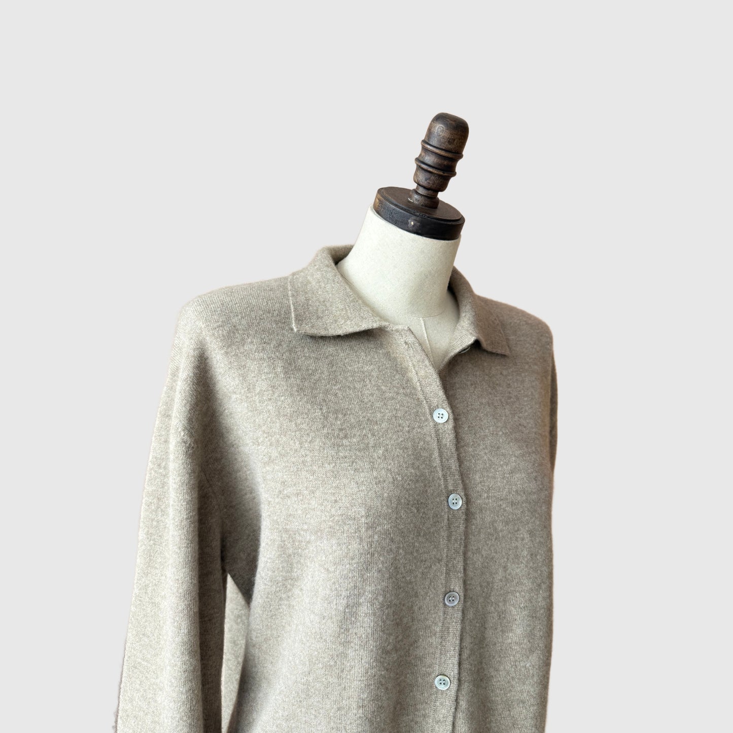 Cashmere Button-up Cardigan Shirt | Women’s cashmere knitwear