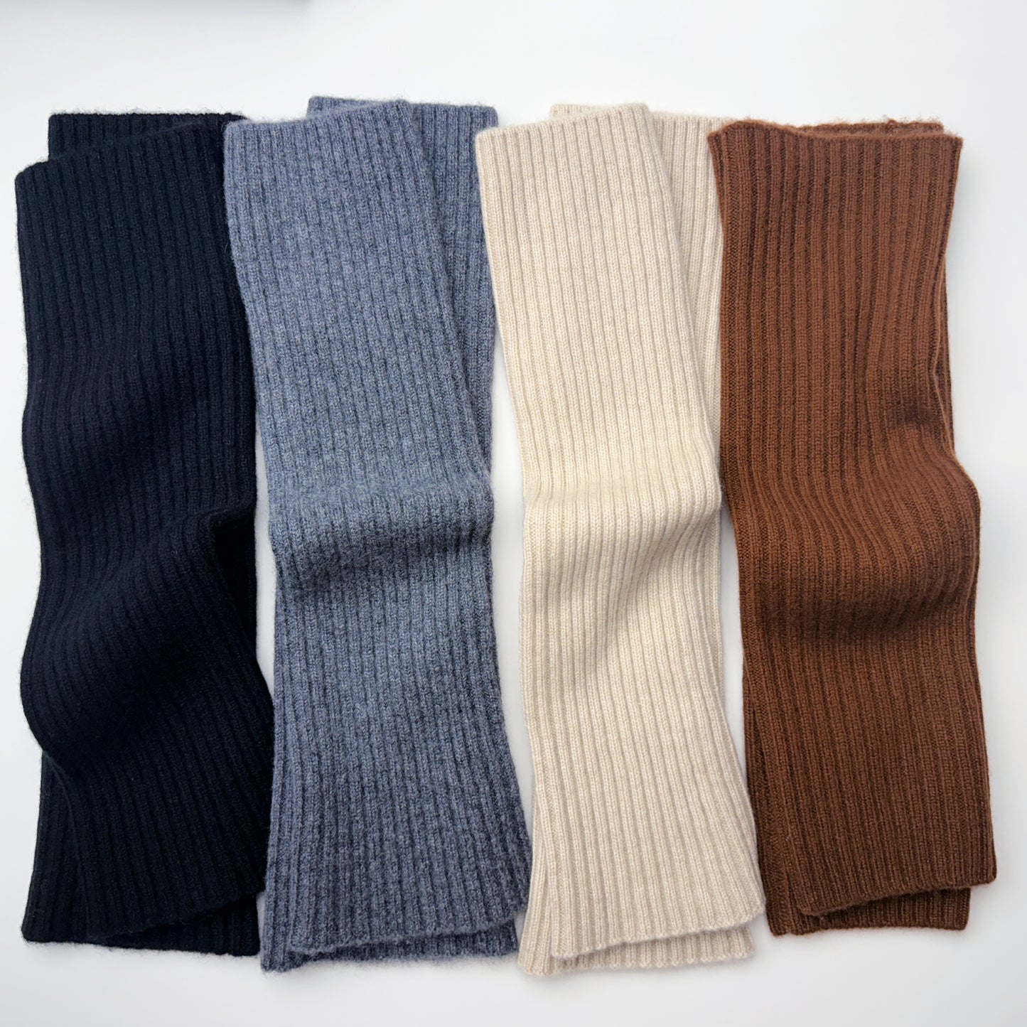 Natural Cashmere Leg Warmers | Women’s cashmere knitwear