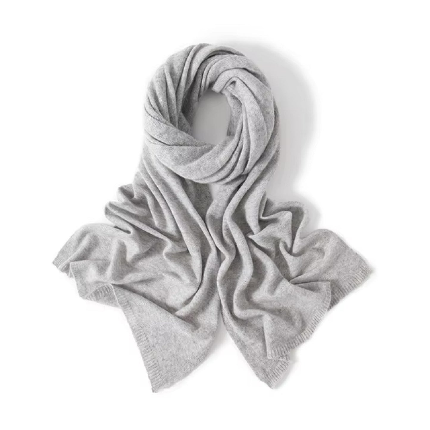 Grey Cashmere scarf | Cashmere scarves and wraps by Econica
