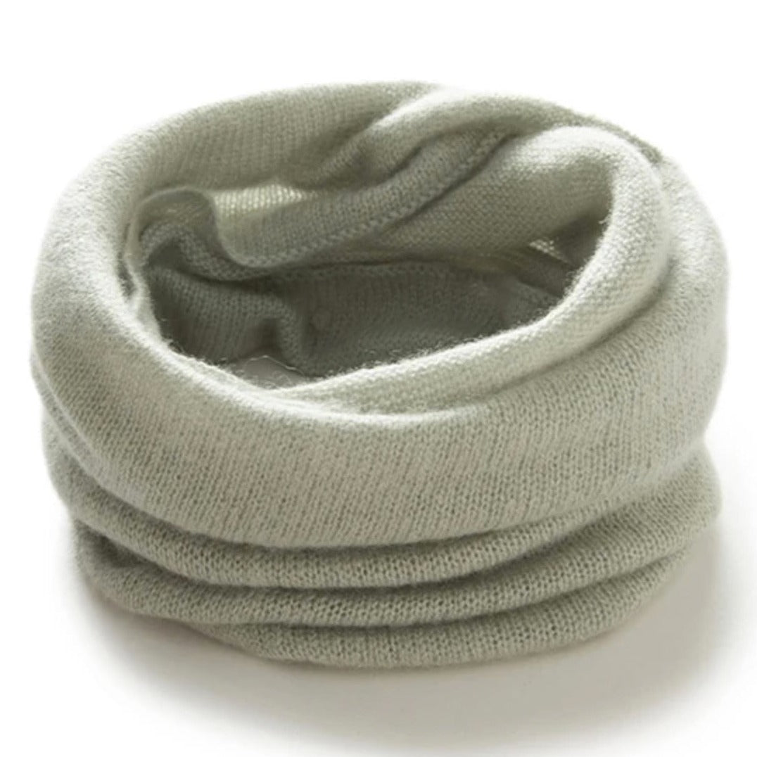 Green Natural 100% cashmere neck warmer, shop Canada cashmere clothes, scarves, shawls