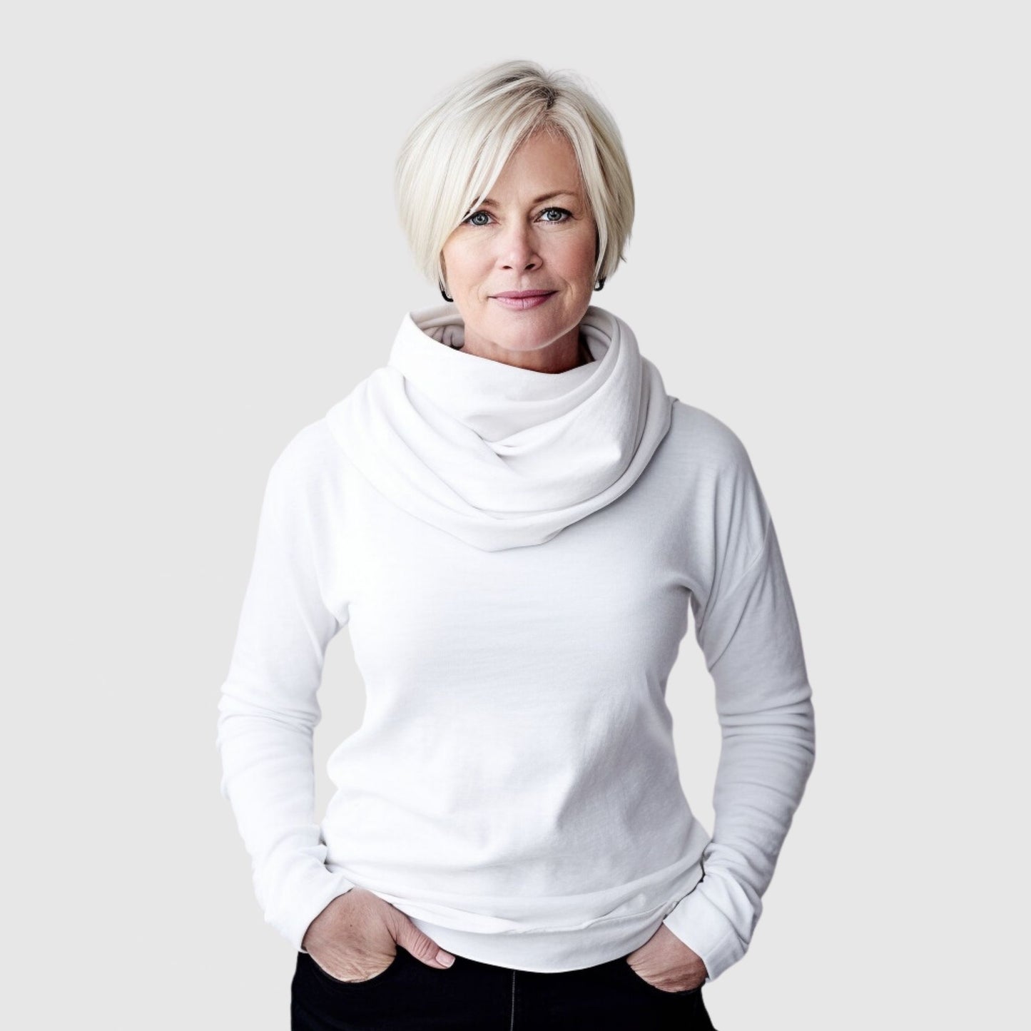 Organic cotton fleece top, made in Canada 