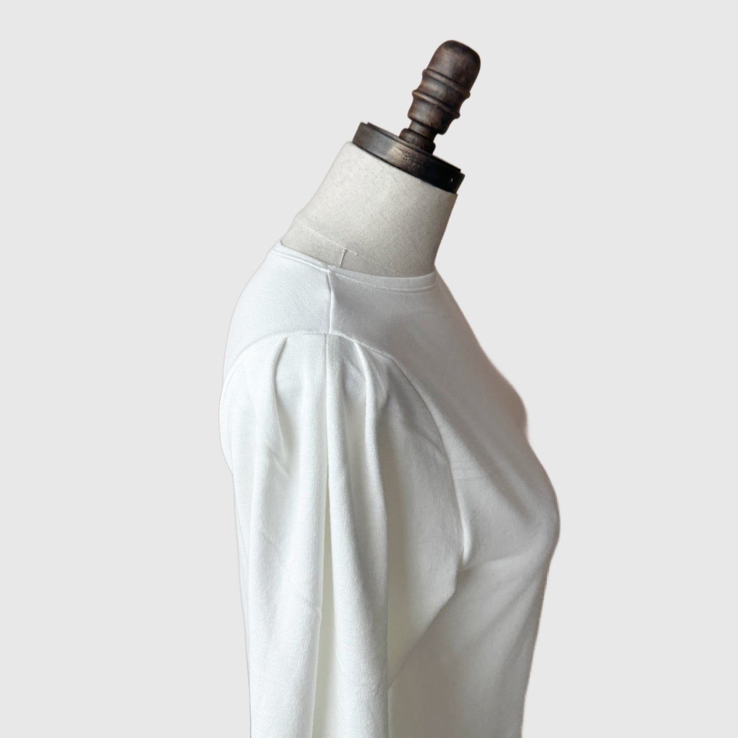 Cinched sleeves women's top - organic cotton or wool jersey