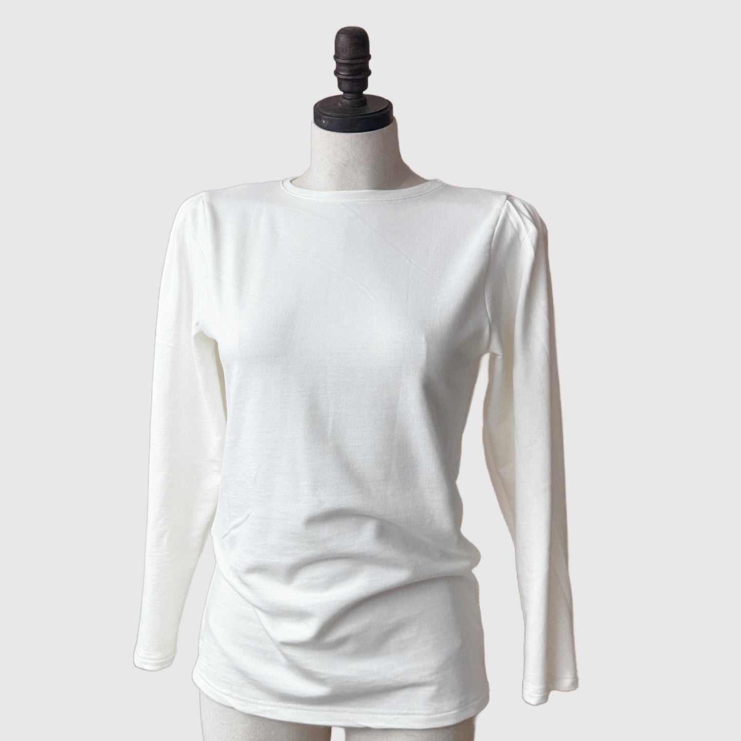 Cinched sleeves women's top - organic cotton or wool jersey