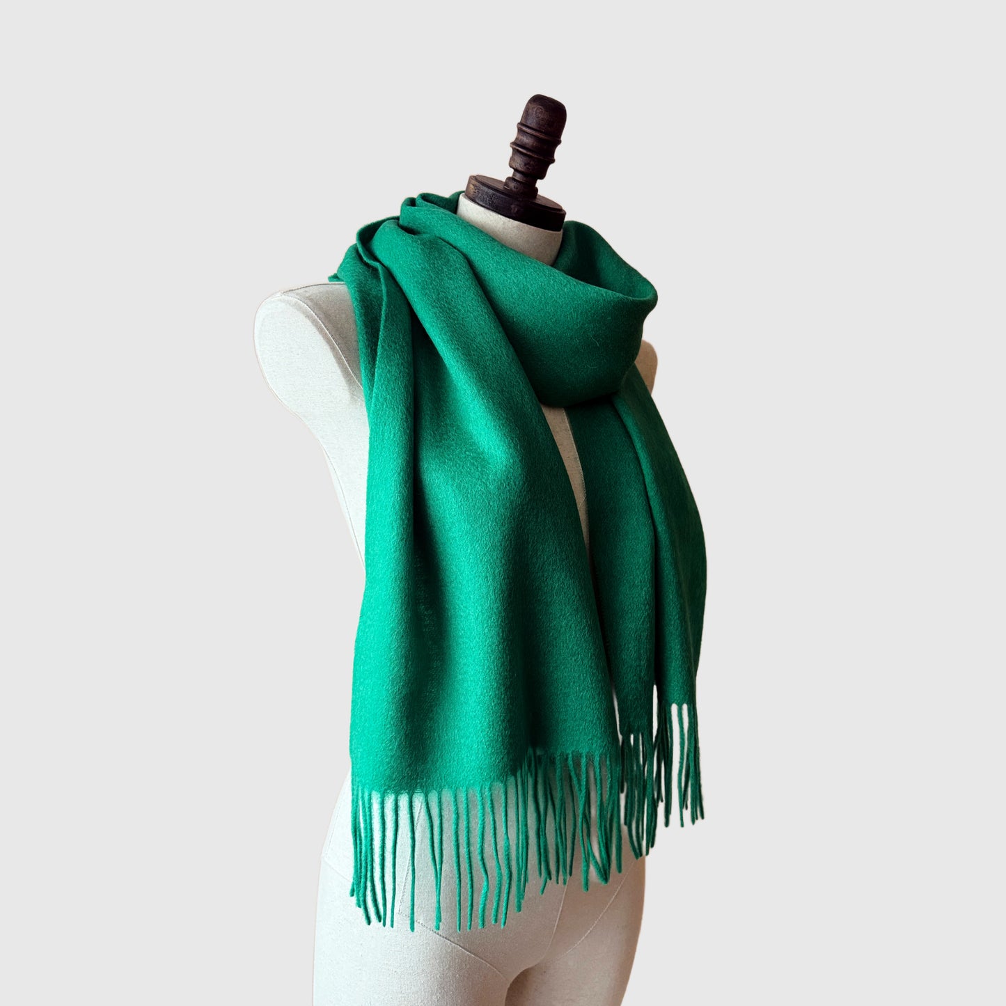 100% Merino Wool Scarf | Long scarf with tassels | 4 Colors