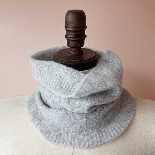 Cashmere lace neck warmer | Infinity Scarf | Cashmere accessories