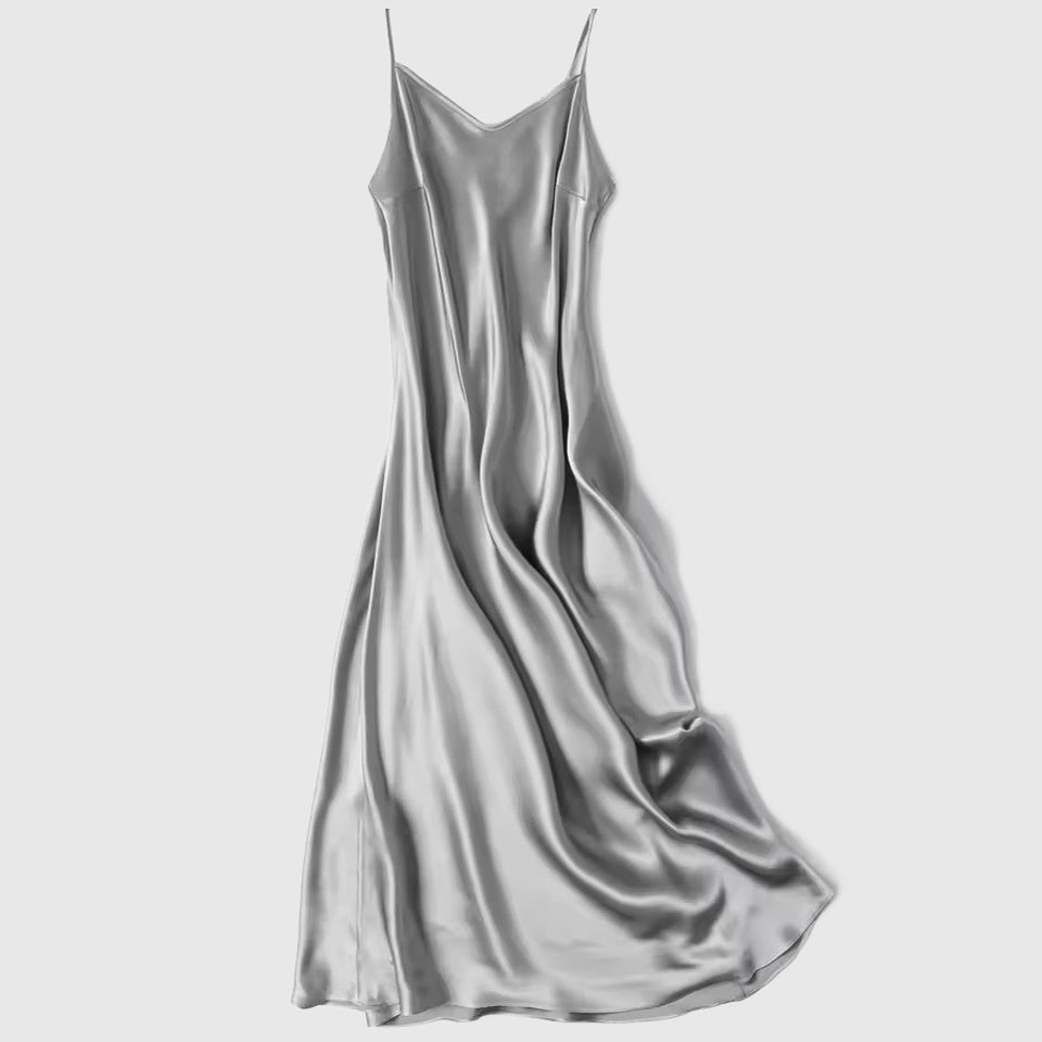 Natural Silk Long Slip Dress | 10 Colors | Women’s loungewear