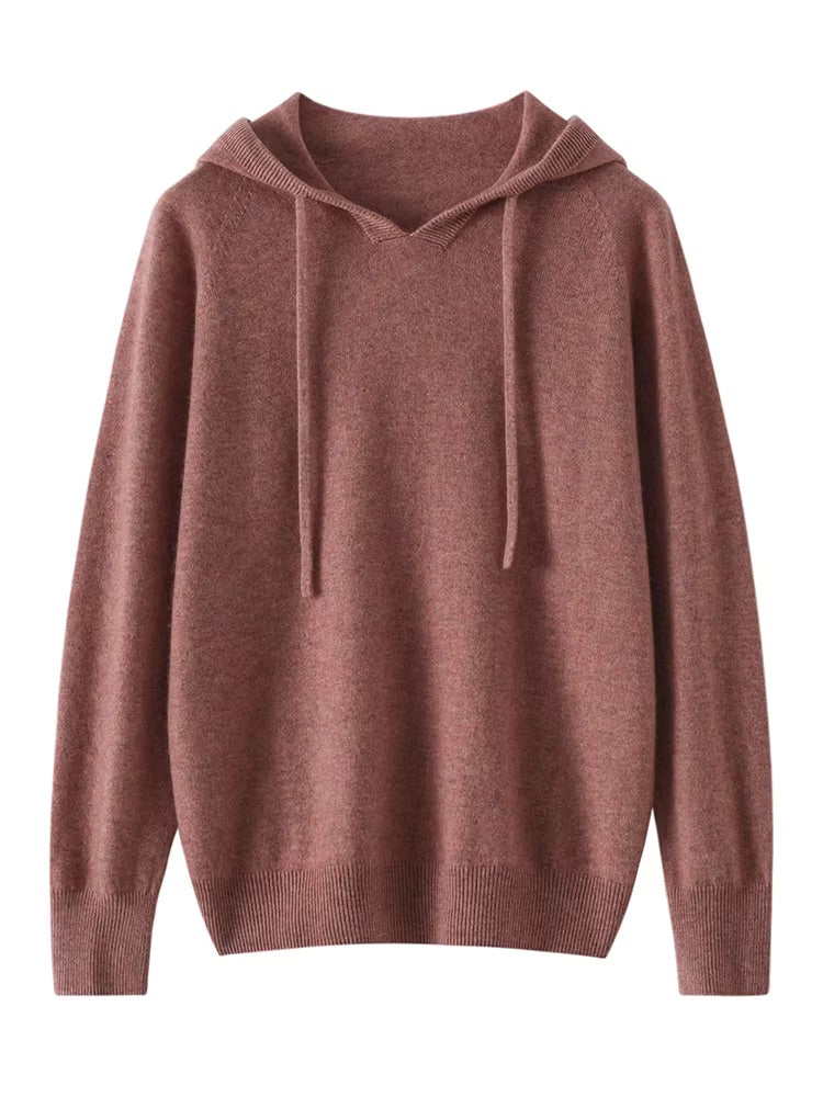 Cashmere knit hooded top | 15 Colors