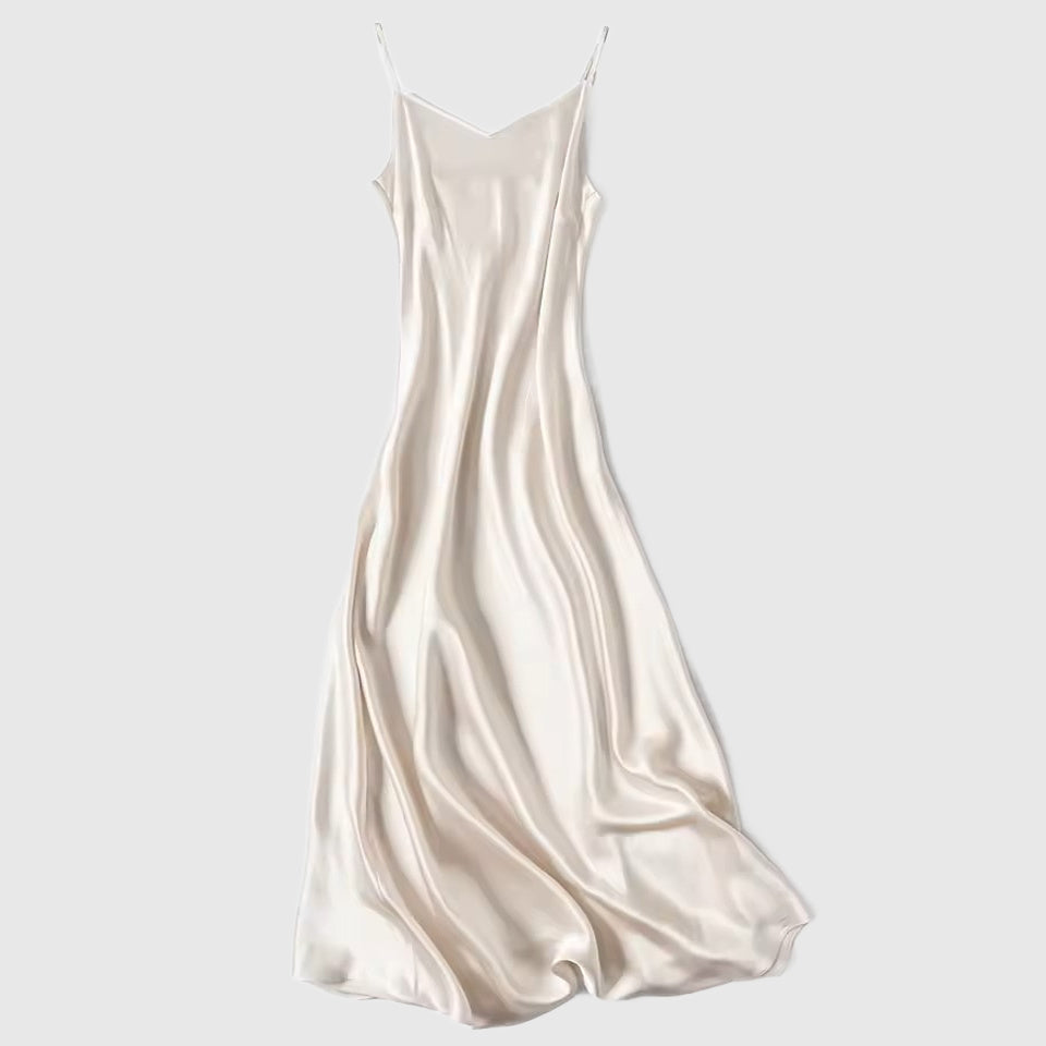 Natural Silk Long Slip Dress | 10 Colors | Women’s loungewear