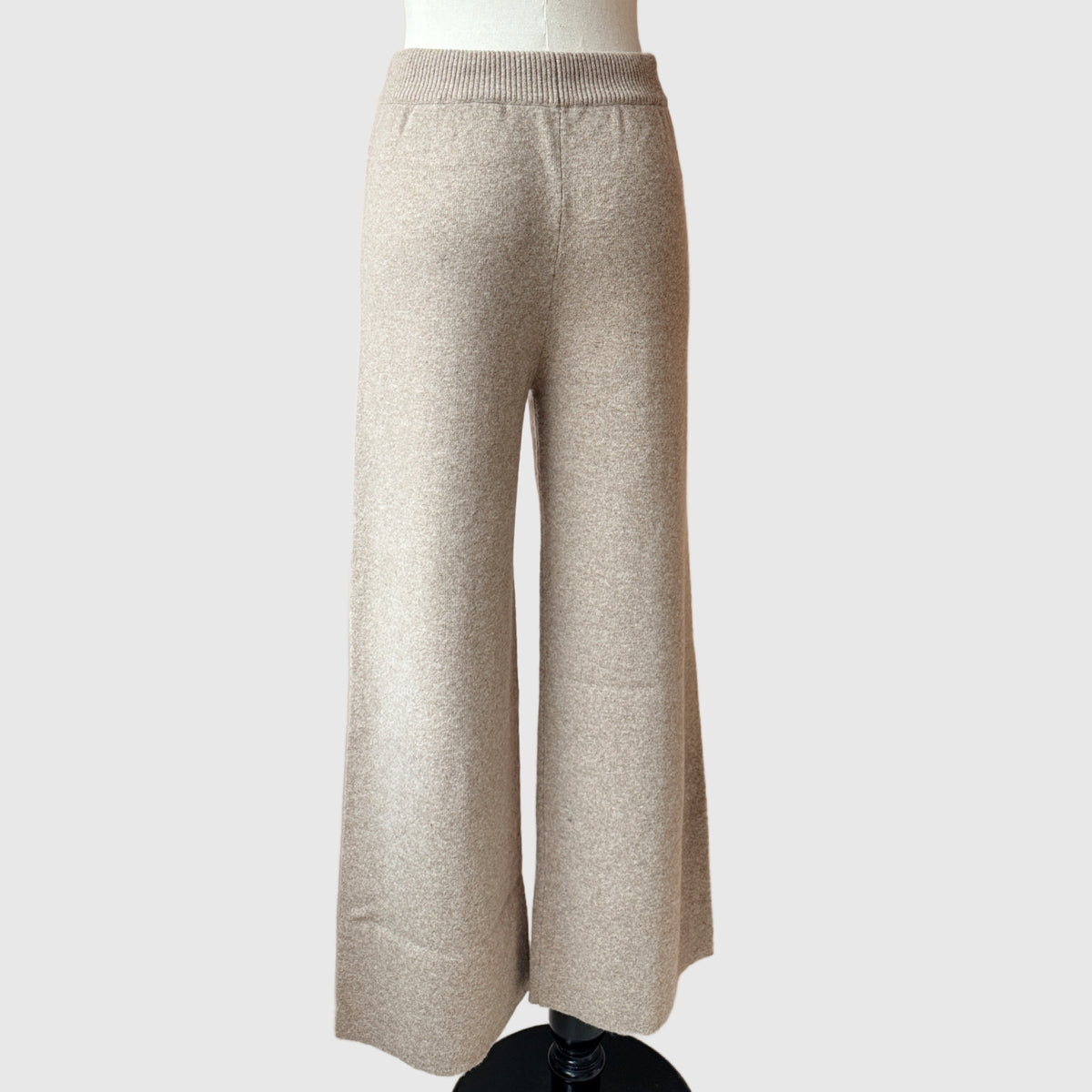 Wide leg wool pants | Drawstring merino wool pants