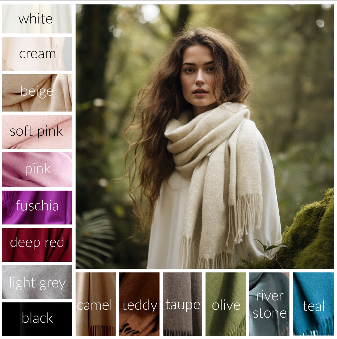 oversized merino wool scarf
