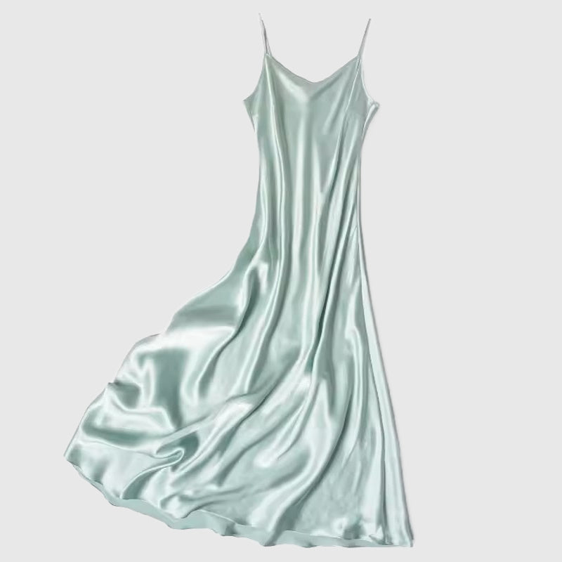Natural Silk Long Slip Dress | 10 Colors | Women’s loungewear