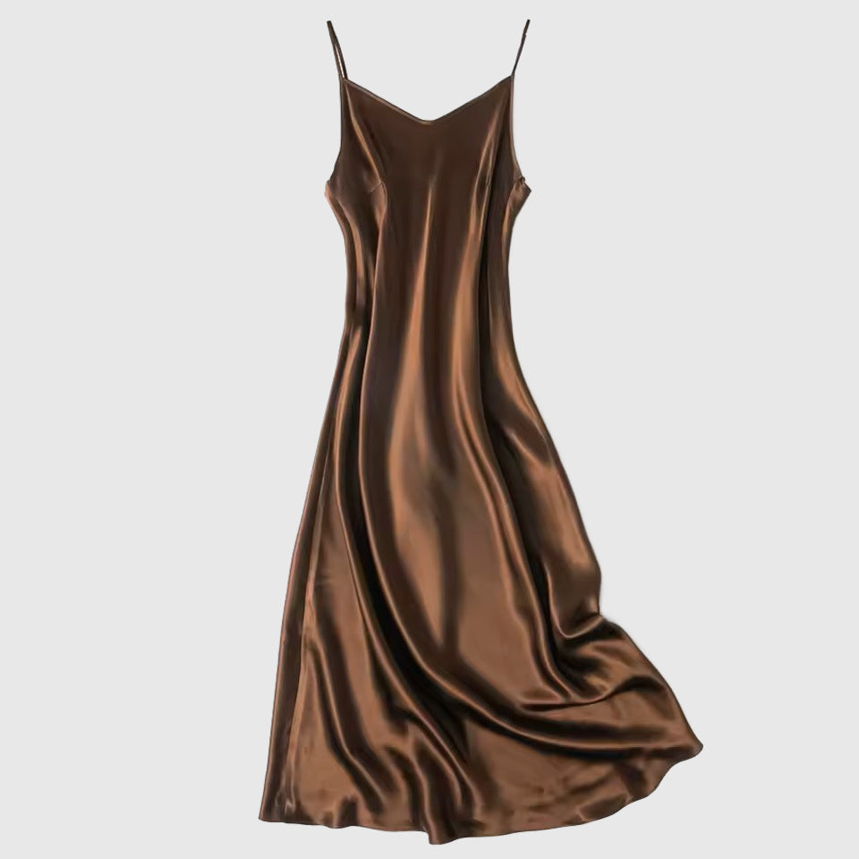 Natural Silk Long Slip Dress | 10 Colors | Women’s loungewear