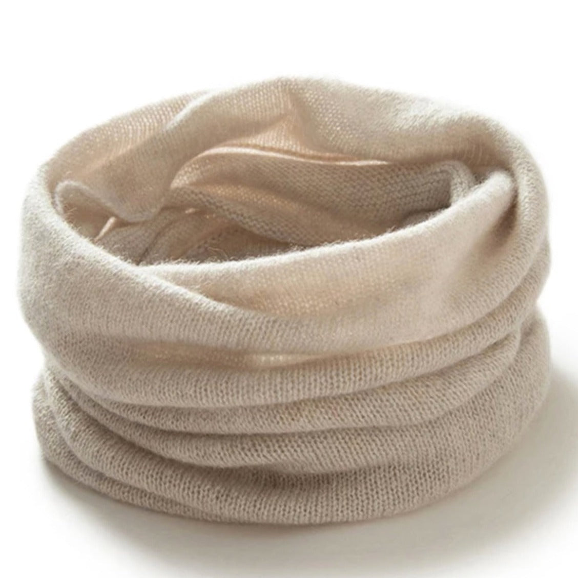 100% Cashmere knit circle scarf | Cashmere winter accessories