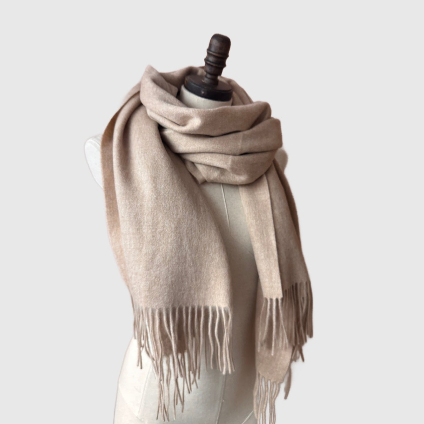 Natural Lambswool scarf | Wool Scarves and Shawls by Econica
