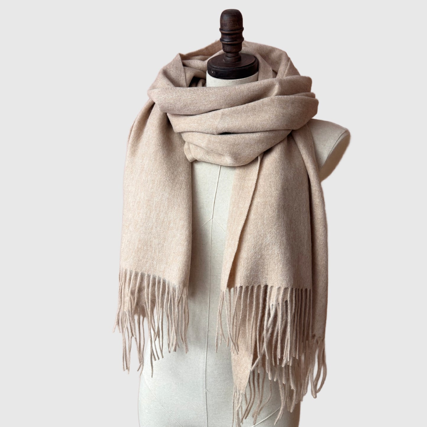 Natural Lambswool scarf | Wool Scarves and Shawls by Econica