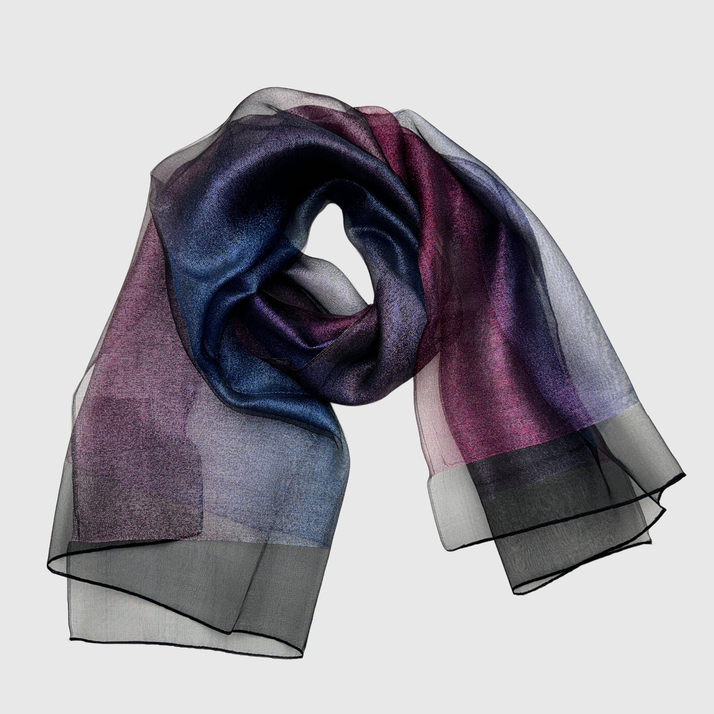 Nebula Scarf Silk Blend | Gradient Ombré Scarf