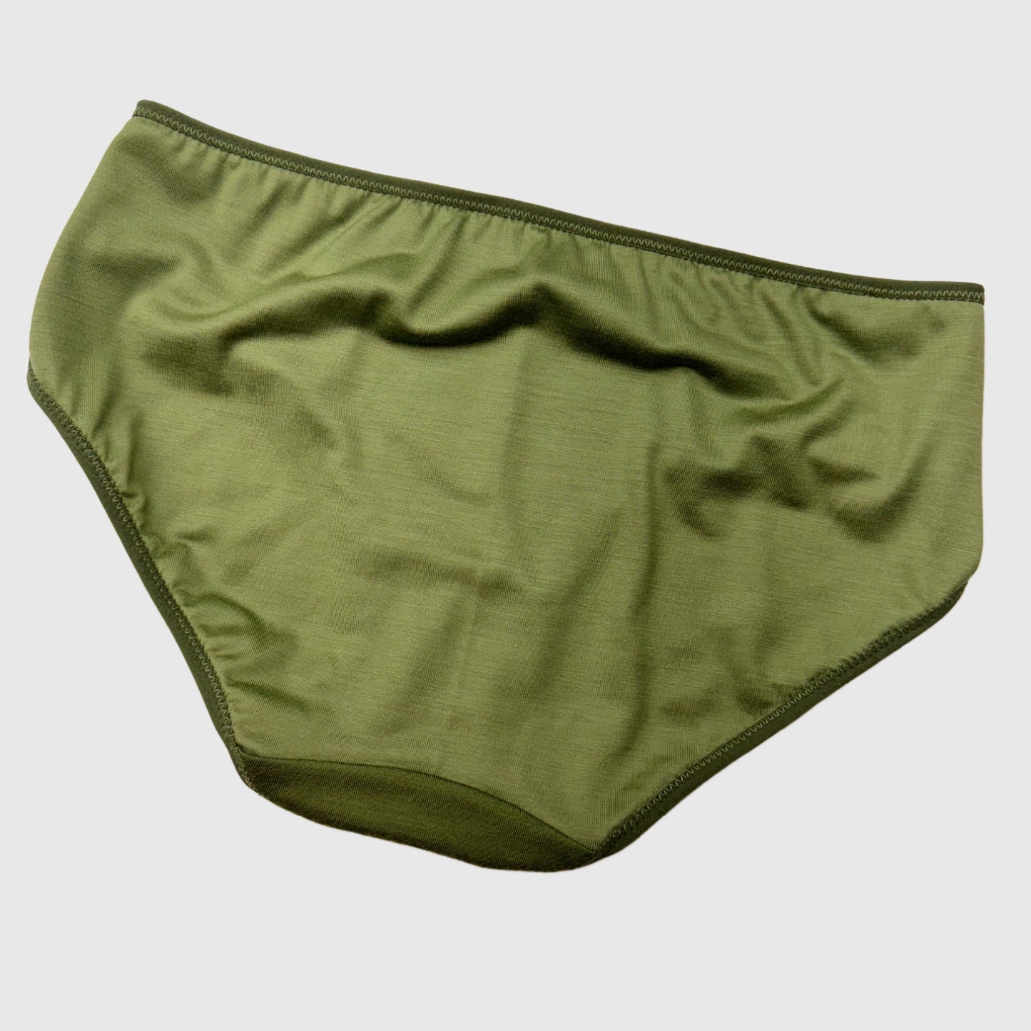 Olive Green Merino Wool hipster underwear Medium | Ready-To-Ship