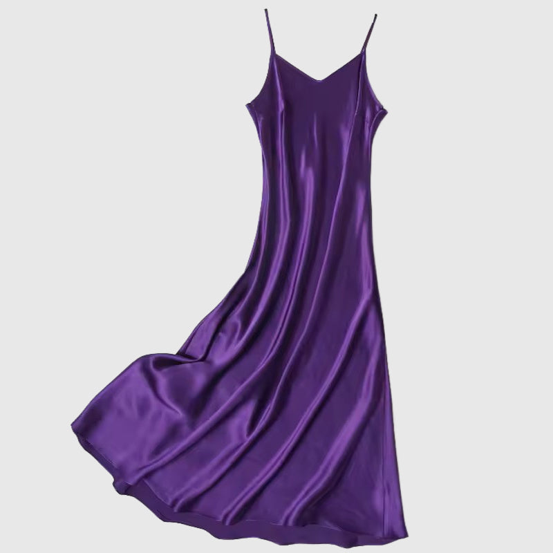 Natural Silk Long Slip Dress | 10 Colors | Women’s loungewear
