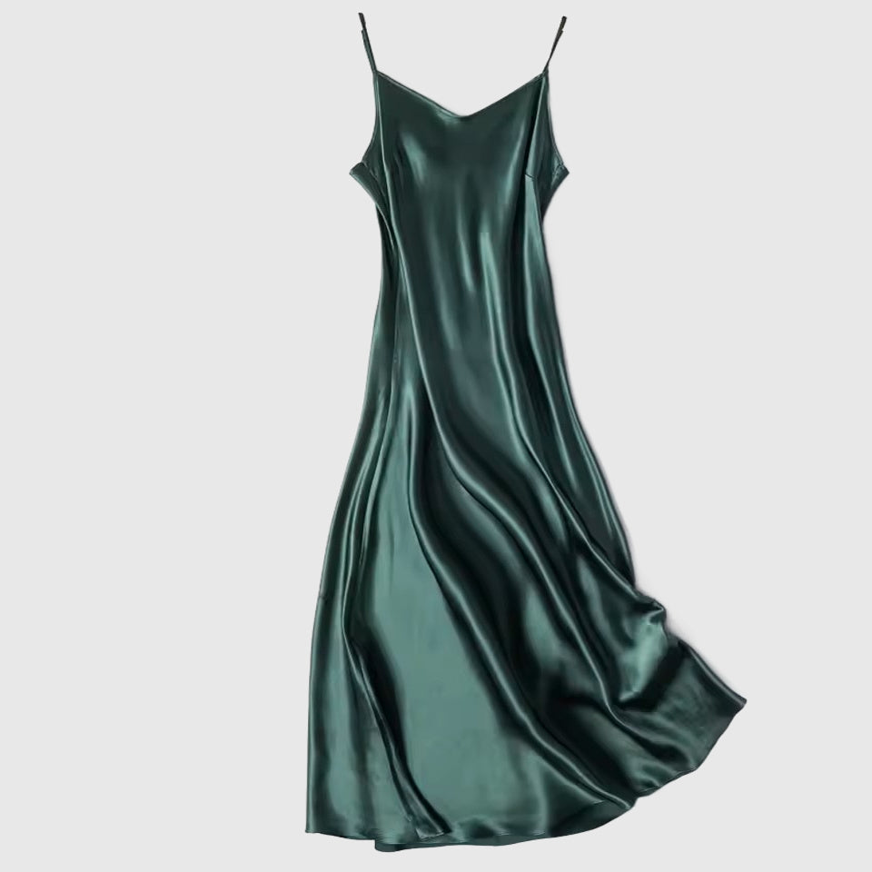 Natural Silk Long Slip Dress | 10 Colors | Women’s loungewear