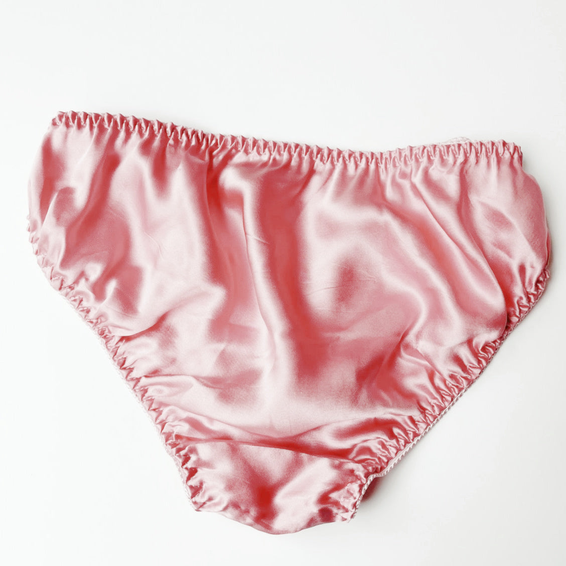 100% Silk bikini brief with scalloped lace Small/Medium | Clearance