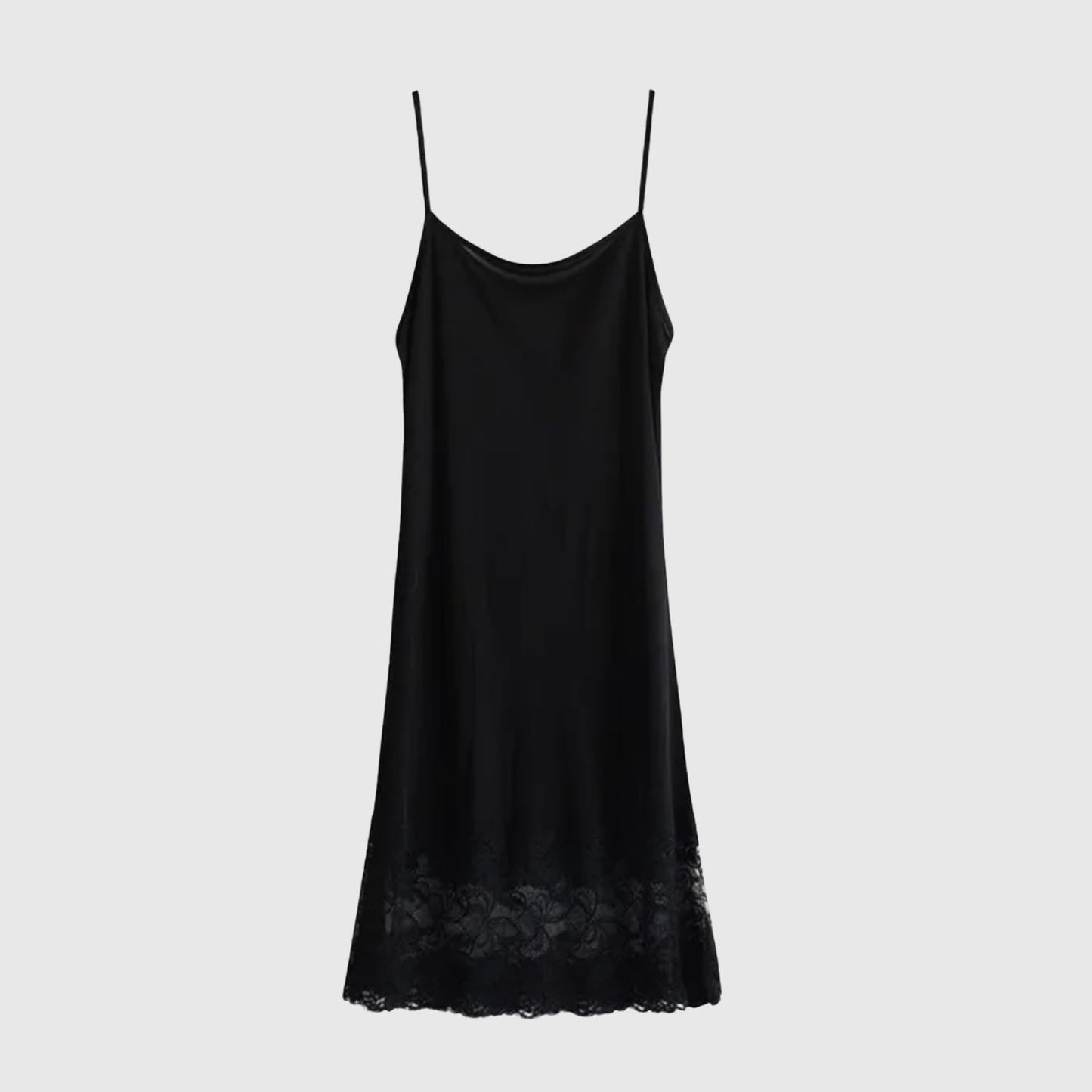 Black silk tank top