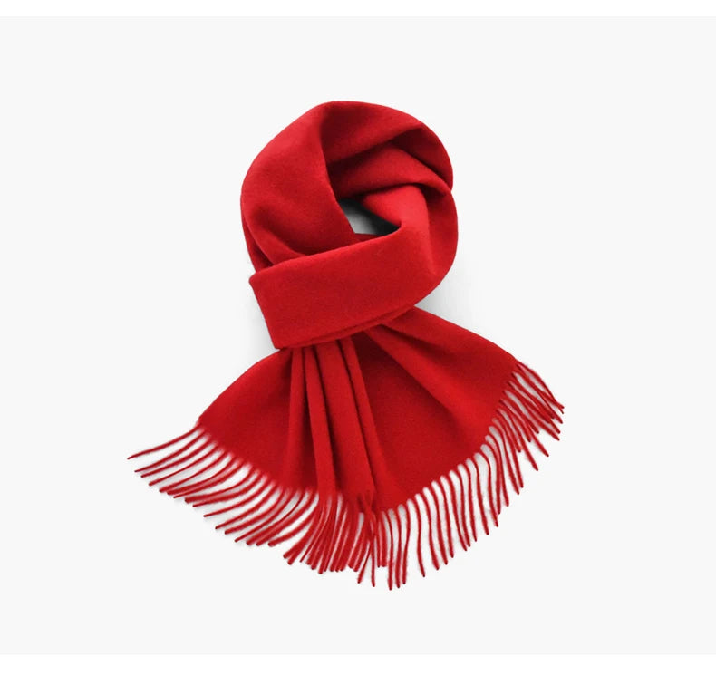 red cashmere scarf