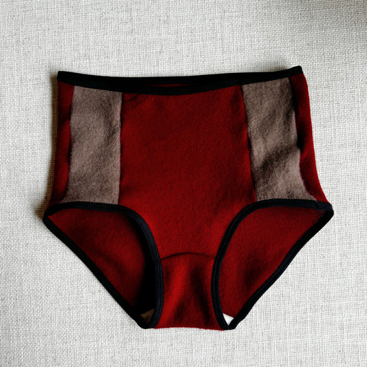 red cashmere panties for women, luxury underwear 