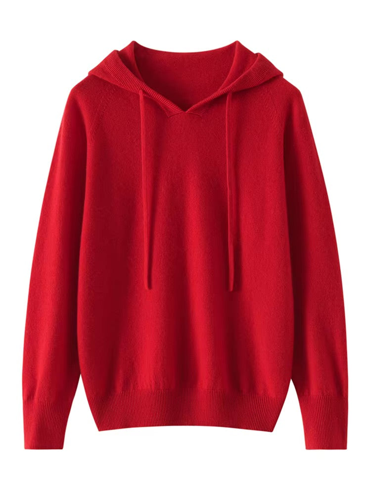 Cashmere knit hooded top | 15 Colors