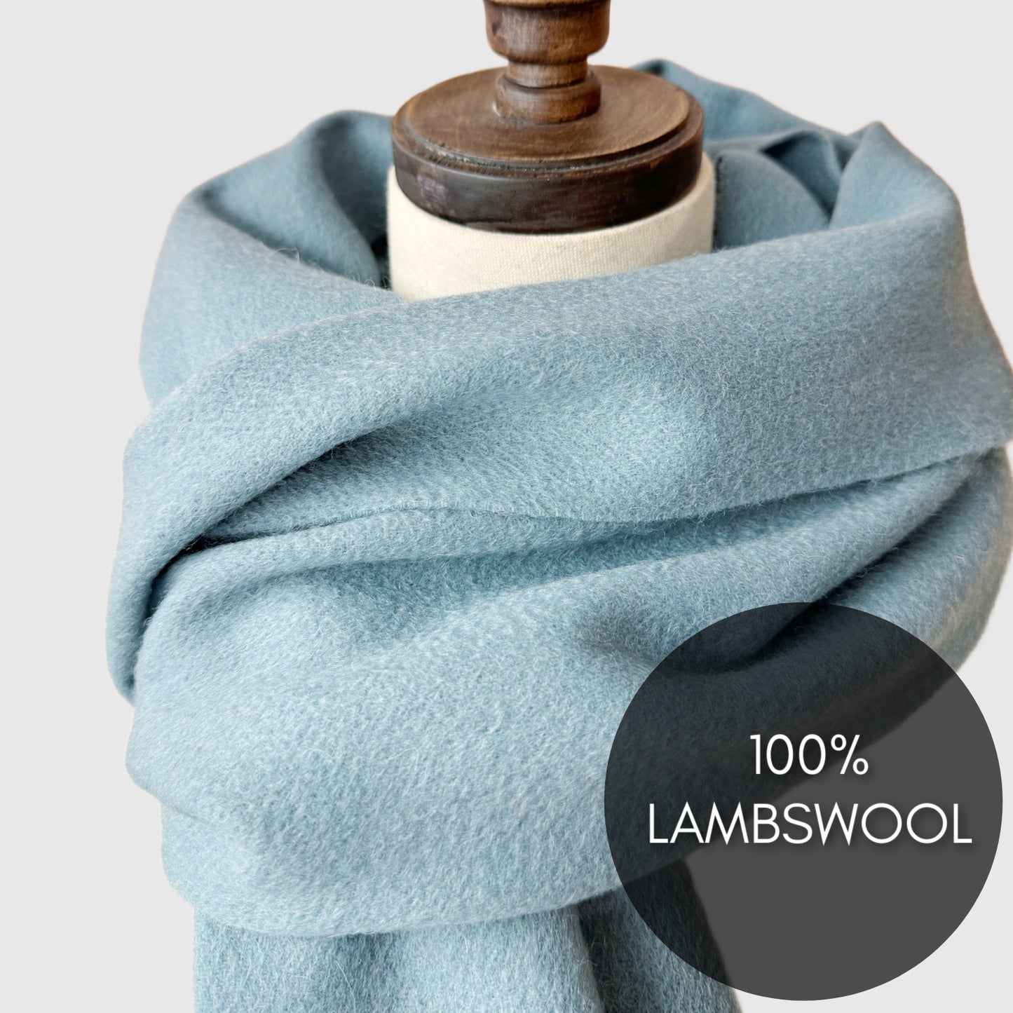 Long lambswool scarf with tassels | Winter wool scarves