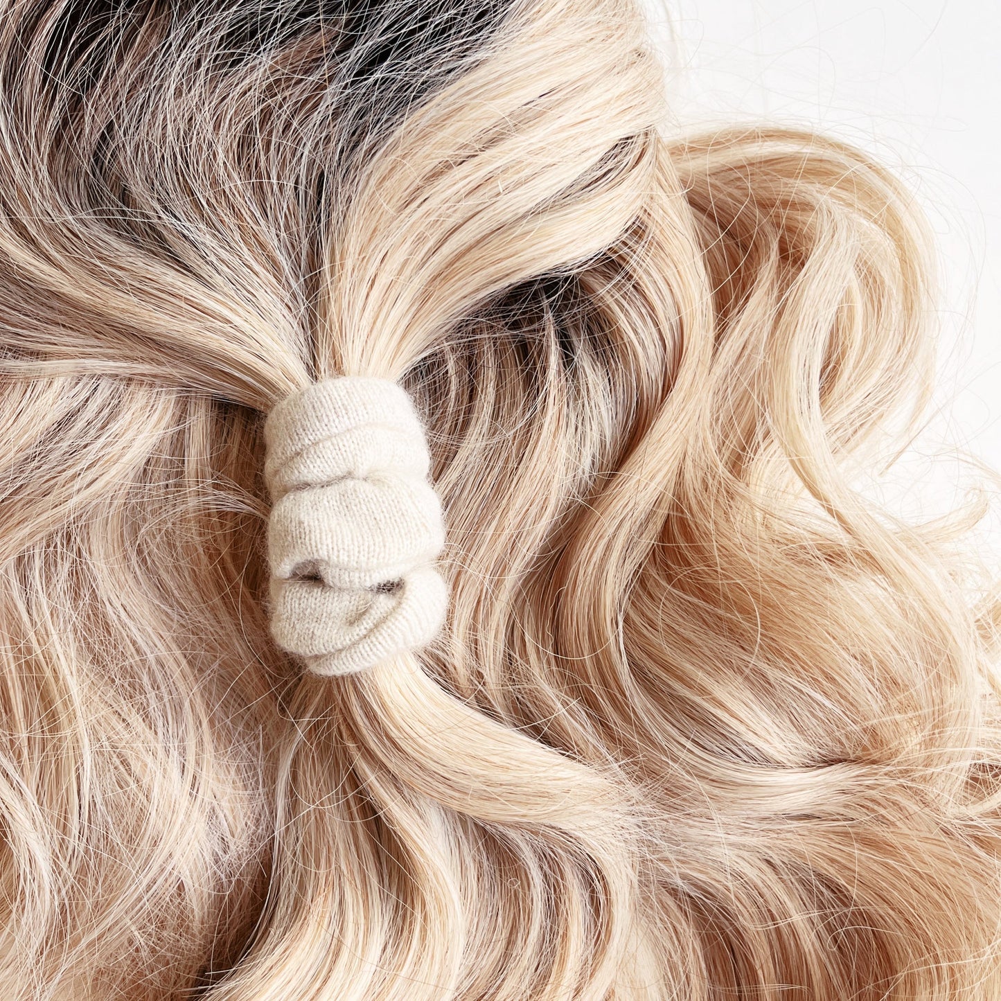 Fragile hair Cashmere hair ties | Hair ties for fragile hair | Dry hair elastic ties | Made in Canada scrunchies
